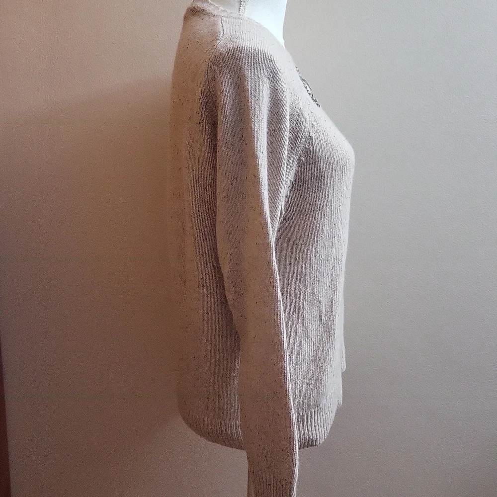 J. Crew Jeweled Donegal Wool Crewneck Sweater Size Medium